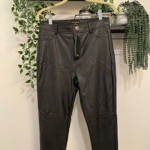 High Wasted Skinny Faux Leather Pants